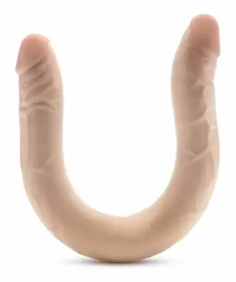 Blush Dr. Skin Plus dvostrani fleksibilni dildo od 42 cm u bež boji