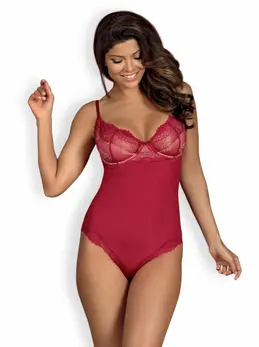 Rosalyne Intimate Wear Teddy Red - Adjustable Lace Bodysuit 2XL