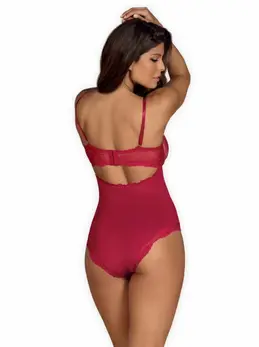 Rosalyne Intimate Wear Teddy Red - Adjustable Lace Bodysuit 2XL