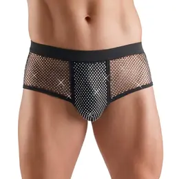 Svenjoyment muške svetlucave crne pantalone 3XL sa sjajnim detaljima