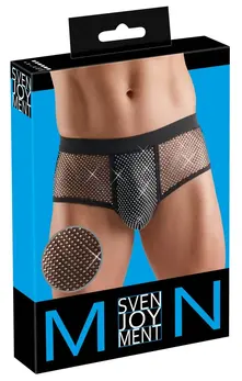 Svenjoyment muške crne svetlucave gaćice M udobnost i luksuzni kristalni detalji