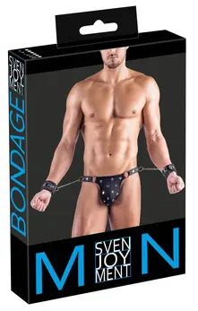 Svenjoyment Bondage muške tange M mat izgled sa podesivim lisicama
