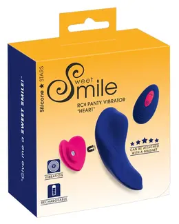Sweet Smile RC intimni vibrator u obliku srca za nošenje roze 10cm