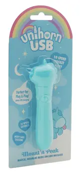 UNIHORN Mount'n Peak mini vibrator sa USB punjenjem od silikona 14.3 cm