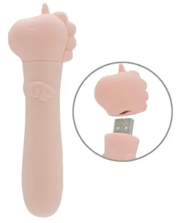 Unihorn USB Heart Throb mini intimni masažer, 10 modova, roze, 14,3 cm