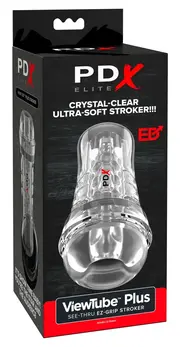 PDX Elite ViewTube EZ-Grip Prozirni Stimulacioni Sistem 21cm