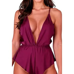 Passion Sensie bodi Plum S/M, satenska elegancija i podesive bretele na leđima