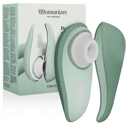 Womanizer Liberty 2 Light Green kompaktni stimulator sa vazdušnim talasima i putnom kutijom