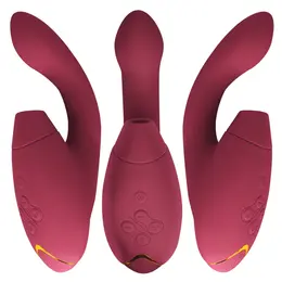 Womanizer Duo 2 Bordeaux intimni stimulator sa dvostrukim delovanjem, vodootporan, silikon