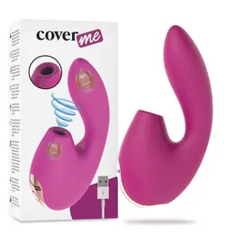 COVERME Dual Action fleksibilni silikonski intimni stimulator sa vakuumom, roze