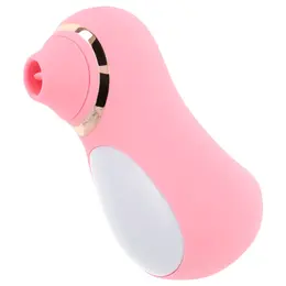 OHMAMA vibrirajući jezik intimni stimulator sa 10 modova belo zlatni na punjenje