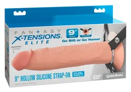 Fantasy X-TENSIONS FXTE 9'' Šuplji Dvostruki Sistem Podesivi Strap-On Crni