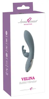 beau coeur Velina silikonski rabbit vibrator sa dva motora 20cm roze