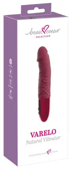 beau coeur VARELO prirodni vibrator crveni 23cm 12 modova silikon LED USB