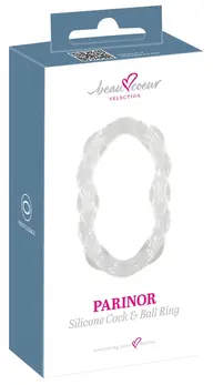 beau coeur PARINOR silikonski prsten sa dvostrukom podrškom, providni, 10.6 cm