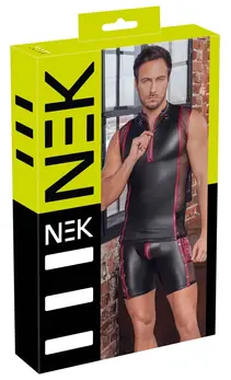 NEK muška mat majica bez rukava XL sa crvenom prugom i mrežastim detaljima