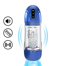 SonicPull Metallic Blue intimni aparat sa vakuumom, vibracijom i multimedijom