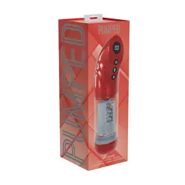 StrokeMate Metallic Red rotirajući intimni uređaj sa vakuumom, automatska pumpa