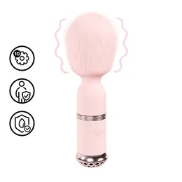 Loveline Velour Mini Wand Rosa punjivi silikonski masažer sa 10 modova rada