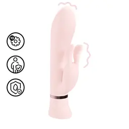 Loveline Tendre roze punjivi rabbit vibrator sa dva motora, vodootporan