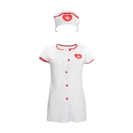 S-Line by Shots Nurse Costume S/M White - Dress & Headpiece Set