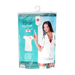 S-Line by Shots Nurse Costume S/M White - Dress & Headpiece Set