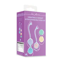 Loveline Kegel set za vežbanje ljubičasti sa 5 zamenjivih tegova i vibracijom