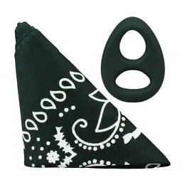 The Code set silikonski prsten i bandana Hunter Green elegantan duo paket