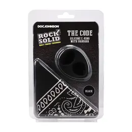 The Code set silikonski prsten i bandana crni u dvobojnom dizajnu
