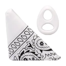 The Code set silikonski prsten i bandana bela boja prilagodljivi duo za maksimalnu udobnost