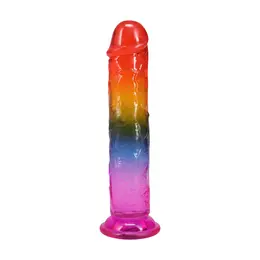 Doc Johnson Crystal Jellies model 7.5 Arcoiris Soft Touch 19.7cm