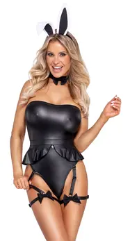 Cottelli Costumes Bunny Bodi L crni set kostima sa dodacima