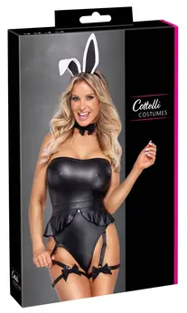 Cottelli Costumes Bunny Body M crni elegantan set kostima sa dodacima
