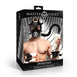 Overload Gas Mask Intimate System Kit Black - Adjustable Silicone, 1L Bottle