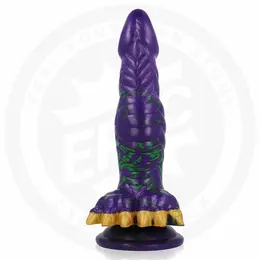 EPIC Crocotta Mystic Aurora silikonski intimni model 18.5cm sa šarenim postoljem