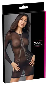 Cottelli ACCESSOIRES srebrni lanac za telo podesivi metalni nakit