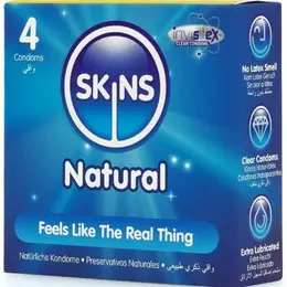 Skins Natural Premium kondomi od lateksa, pakovanje od 4 komada, ultra tanki sa mirisom vanile