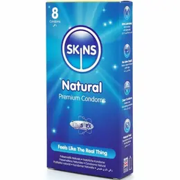 Skins Natural Premium Lateks Kondomi 8-Pak Ultra Tanki Vanila Miris
