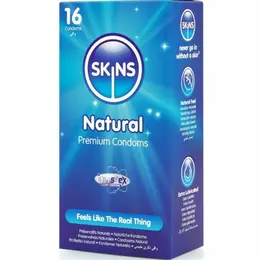 Skins Natural Premium kondomi od lateksa 16 komada, ultra tanki sa mirisom vanile