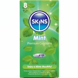 Skins Mint Premium ultra tanki kondomi od lateksa sa mirisom mente, 8 komada
