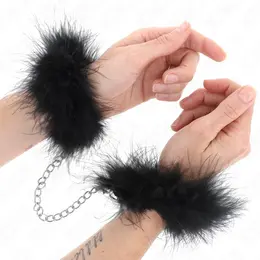 KINK Mini Perje Lisice - Meke Anatomske Lisice za Ručne Zglobove, Crne