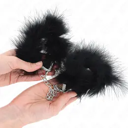 KINK Mini Perje Lisice - Meke Anatomske Lisice za Ručne Zglobove, Crne