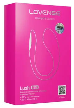 Lovense Lush Mini App-Controlled Vibrating Egg with LED Light Show Pink