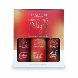 BodyGliss Travel Edition trodelni set, Crvena pomorandža, Jagoda, Latice ruže