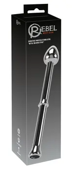 Rebel Metal Milking Stick, punjivi sistem za prostatu, srebrni, 26.5cm