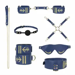 Naughty Navy 7-Piece Restraint Set - Adjustable Blue Bondage Kit