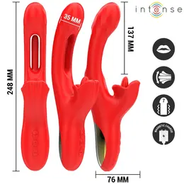 Intense Jessica Red napredni multifunkcionalni vibrator dužine 24.8 cm
