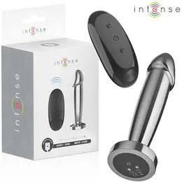 INTENSE S metalni intimni čep sa 10 modova vibracije i daljinskim upravljačem, dužina 10 cm