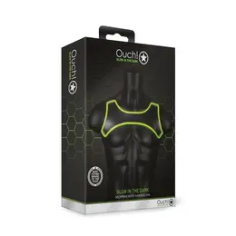 Ouch! Neoprenski harness koji svetli u mraku podesivi S/M zeleni