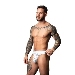 Male Power Soo Cumfy muške tange S/M White Marble od modala
